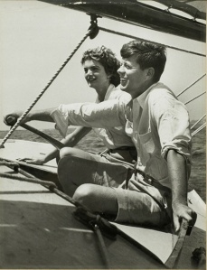 photograph of jfk and jacqueline sailing victura mo 636122